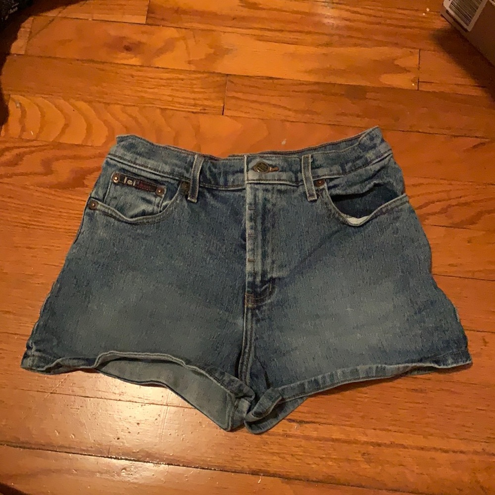 90s high waisted jean shorts
